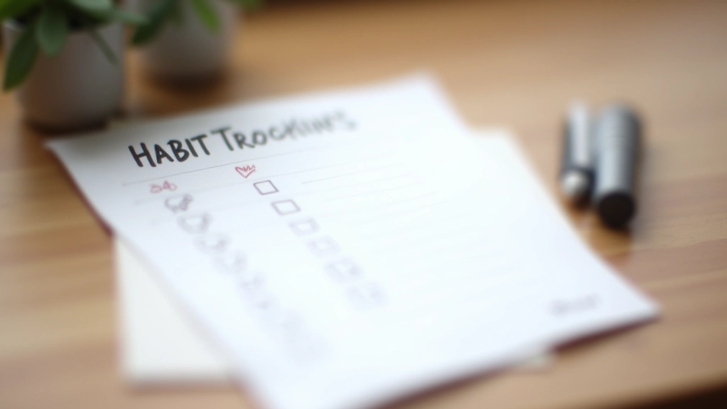 Tracking sheet met aankruisingen op bureau om voortgang te zien